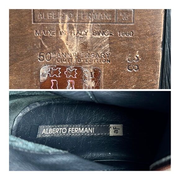 Alberto Fermani Camelot Tortaria Boots Leather Knee High Buckles 38 US 6,5 - Picture 11 of 16